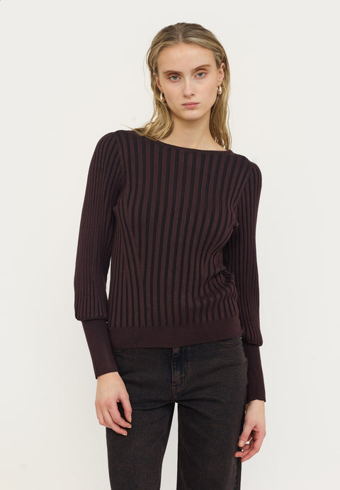 Soft Rebels SRJill Knit, Chocolate Plum