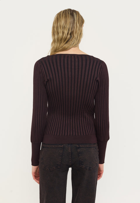 Soft Rebels SRJill Knit, Chocolate Plum
