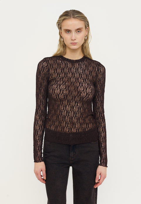 Soft Rebels SROlena LS Top, Chocolate Plum
