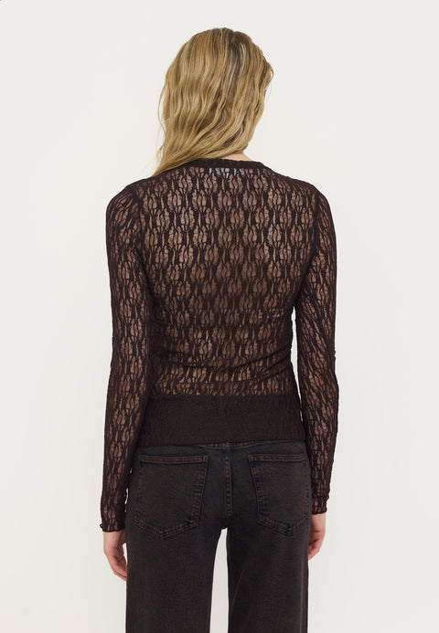 Soft Rebels SROlena LS Top, Chocolate Plum