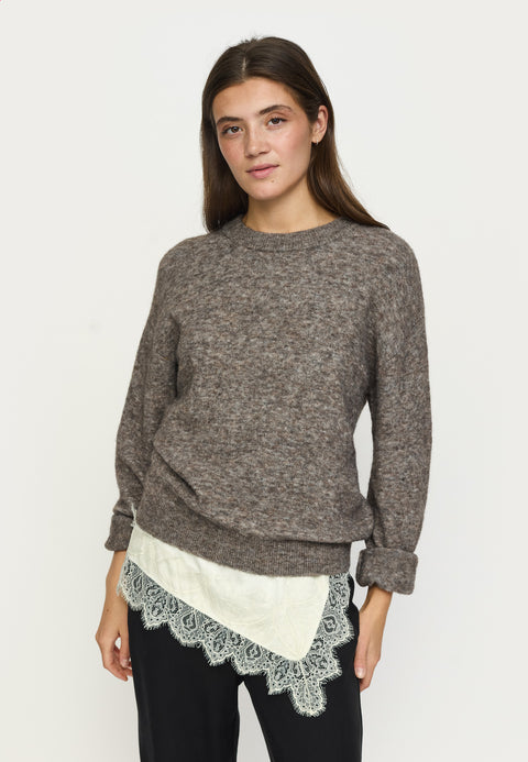 Soft Rebels SRAllison Knit, Demitasse Melange