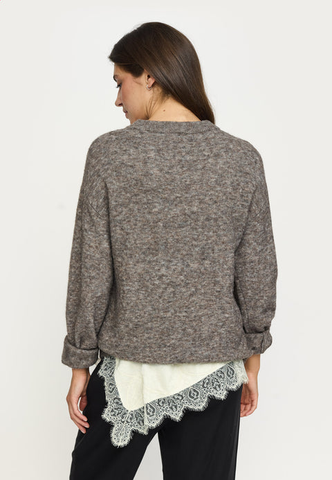 Soft Rebels SRAllison Knit, Demitasse Melange