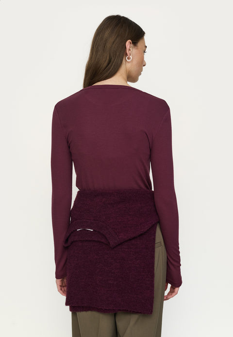 Soft Rebels SRFenja O-neck Top, Vinyard Wine