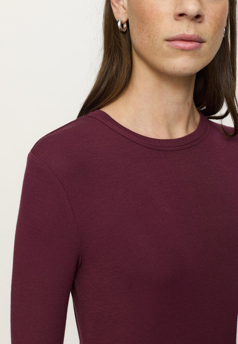 Soft Rebels SRFenja O-neck Top, Vinyard Wine