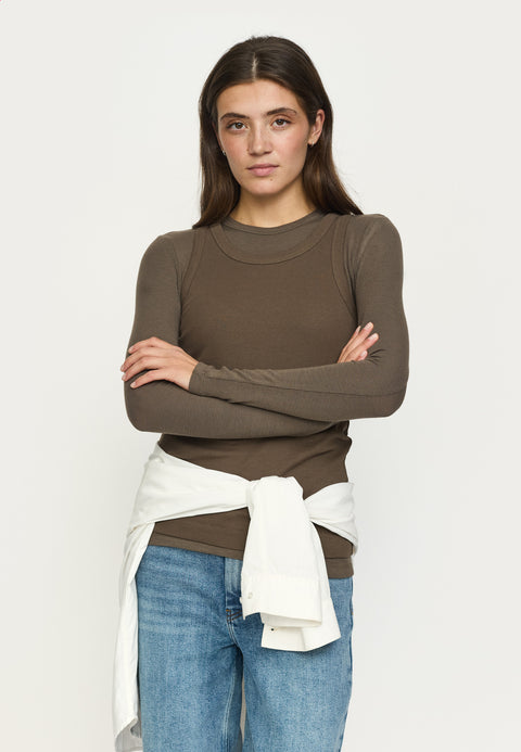 Soft Rebels SRFenja O-neck Top, Canteen