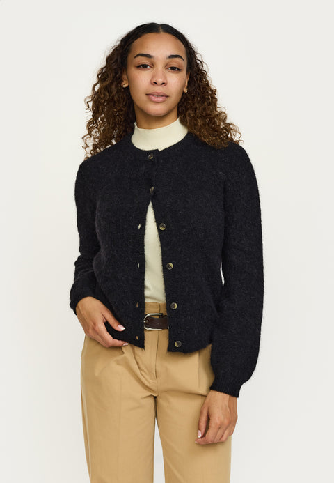 Soft Rebels SRAllison o-neck cardigan knit, Black