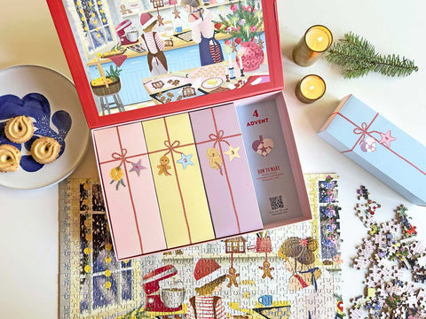 VisseVasse Sweet Christmas - puslespilsadventskalender med 1.000 brikker