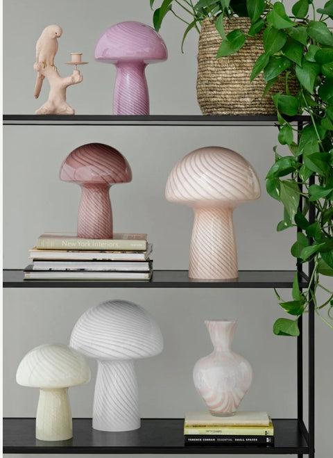 Bahne Mushroom bordlampe - Lyserød, Stor