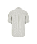 En elegant og moderne bluse, der kombinerer klassisk design med nutidige detaljer. Den har et stribet mønster og en standardkrave, hvilket giver et tidløst udtryk.