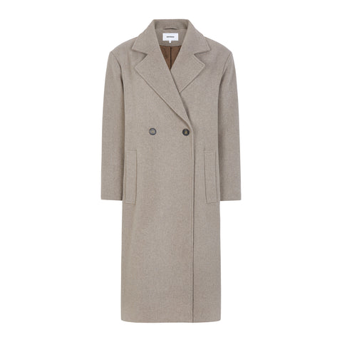 SRWicki Coat fra Soft Rebels er en elegant og tidløs overgangsfrakke, der kombinerer minimalistisk design med varme og komfort. Farven Moon Rock er en smuk, støvet gråbeige nuance, som passer perfekt ind i den nordiske garderobe og giver et sofistikeret udtryk til både hverdag og mere formelle lejligheder.