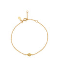 Solo_bracelet_gold. Solo armbånd fra Maanesten. i forgyldt sterlingsølv med lille vedhæng og zirkonia