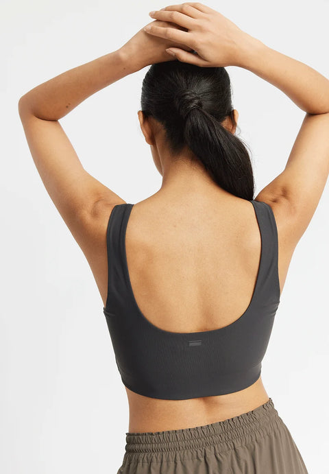 Rethinkit Essential Sports Bra Siv, Almost Black