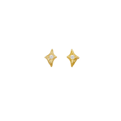 Sylfide_earrings_gold_a. sylfide ørestikker fra maanesten i forgyldt sølv med zirkonia