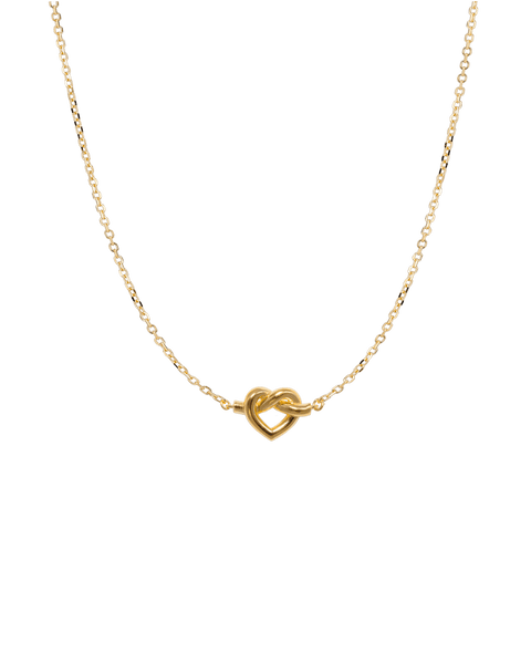 Jane Kønig Tied Heart Necklace, Forgyldt sølv
