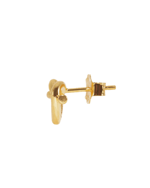 Jane Kønig Tied Heart Stud, Forgyldt sølv