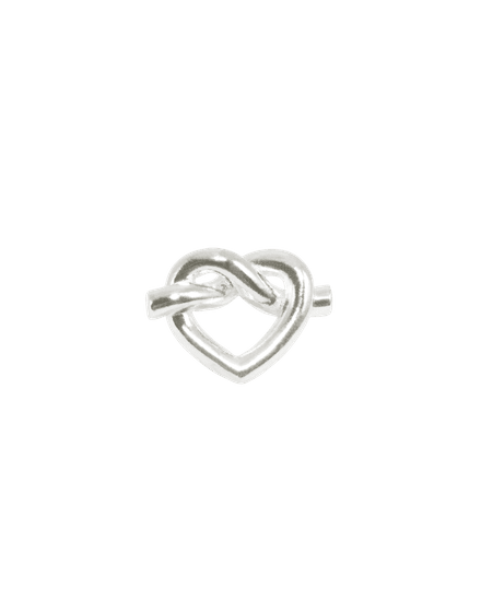 Jane Kønig Tied Heart Stud, Sølv