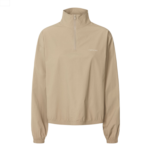 Track jacket drift ifarven gravel fra rethinkit. Jakke med lange ærmer og lynlås