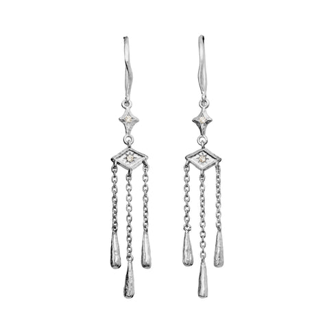 Trio_earrings_silver_a. Gerda øreringe fra maanesten