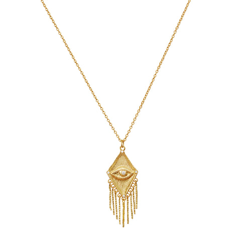 Valda_necklace_gold_b. Forgylst sølv. Halskæde Valda Fra maanesten. 2803a