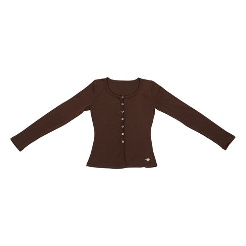 Maanesten Winter Pointelle Cardigan,  Brown