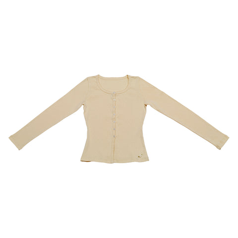 Maanesten Winter Pointelle Cardigan,  Butter Yellow