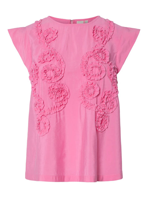 YASSACU Top i pink er en stilfuld og alsidig bluse fra det danske modebrand Y.A.S.