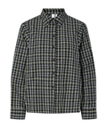YASSIMMA LS SHIRT black sort skjorte med tern fra YAS lange ærmer og krave