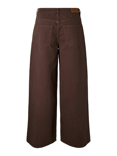 YASELSIE MW Wide Jeans, Coffee Bean