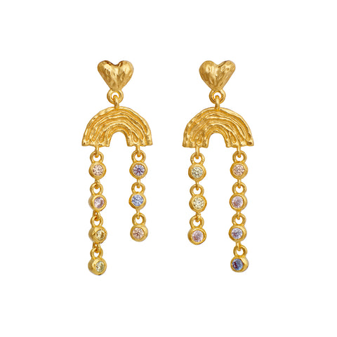 Maanesten Zenia earring – Forgyldt Sølv
