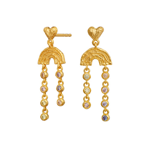 Maanesten Zenia earring – Forgyldt Sølv
