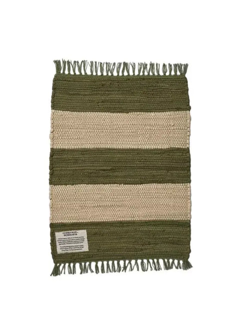 Bongusta Chindi gulvtæppe 45x60cm, Army & beige