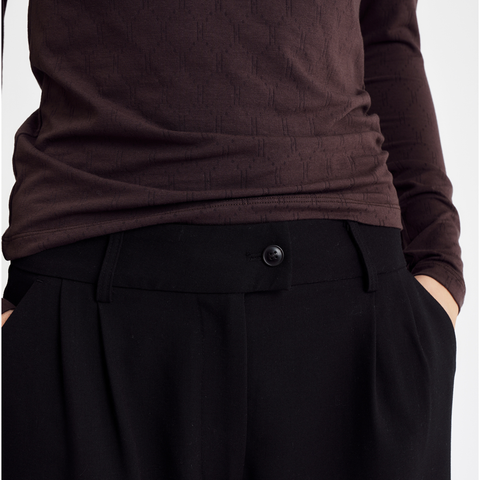 Hype The Detail Bluse, m. logo, Brun