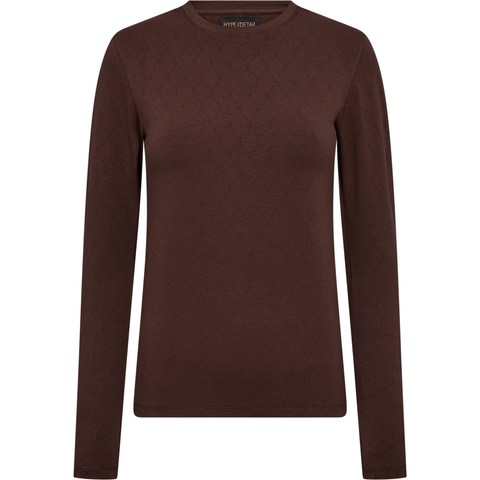 Hype The Detail Bluse, m. logo, Brun