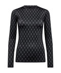 hype the detail bluse med logo i sort og hvid