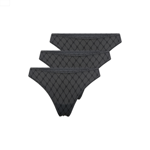 hype the detail sring trusse med logo i sort. elegant og smart trusse i 3 pakke
