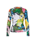 stocking jersey, elastic long sleeve top flowers under the sun bluse fra stine goya