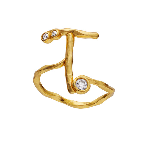 Maanesten Alphabet Ring "T"