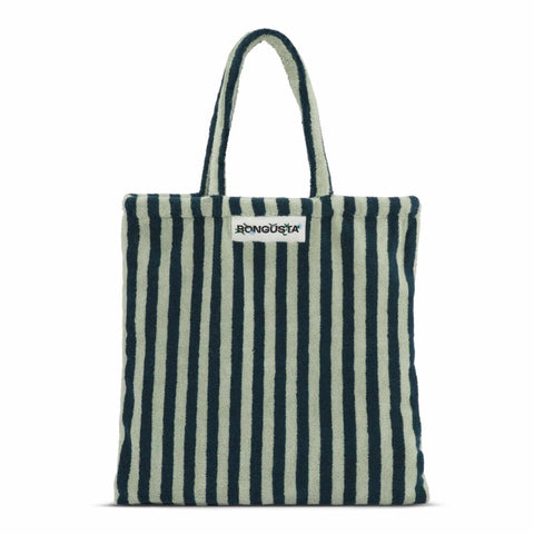 Bongusta Naram Totebag, Sea foam & deep teal