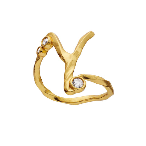 Maanesten Alphabet Ring "Y"