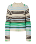 yasbibi ls knit pullover. striktrøje fra yas. stribet. varenummer 26038083