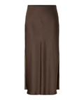 yaspella hw midi skirt fra yas nos nederdel i farven chocolate brown brun