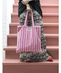 Bongusta Naram Totebag, Baby pink & ski patrol red